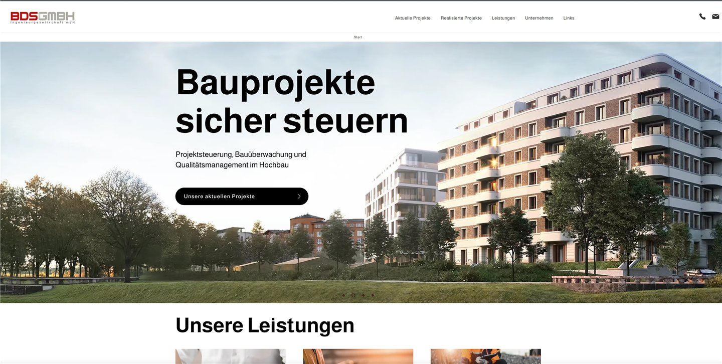 Website-Referenz BDS Ingenieurbüro