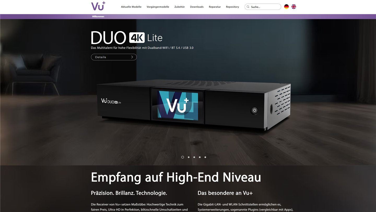 Website-Referenz VU+
